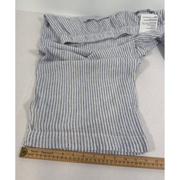 Westbound Woman The Island Crop Blue White Striped Pants Linen  2X Boho Nautical - Picture 9 of 10